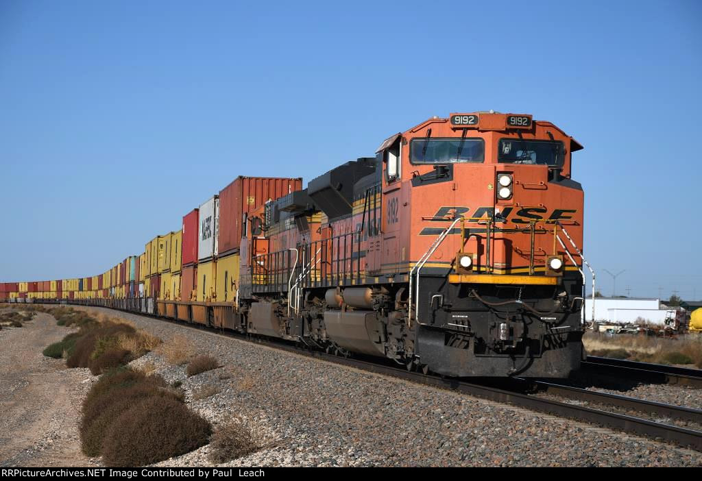 Stack train rolls east
